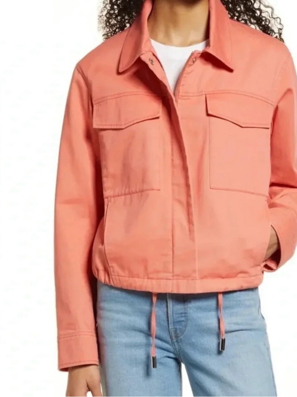 Sam Edelman Coral Utility Jacket with Drawstring Hem